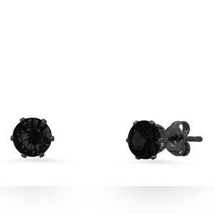 HMY JEWELRY 
Stainless Steel Cubic Zirconia 14mm Huggie Earring